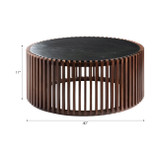 EV19319-01#40" Wemley Slatted Acacia Wood Coffee Table, Brown