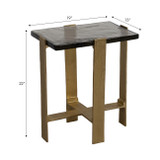 EV19325-02#22" Kelpine Short Gold Accent Table