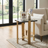 EV19325-02#22" Kelpine Short Gold Accent Table