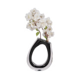 EV19354-01#10" Elina Cut-out Black Glass Vase