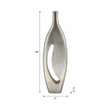 EV19358-03#28" Davena Silver Metal Vase