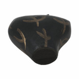 EV19378#9" Ponce Tribal Black & Gold Vase