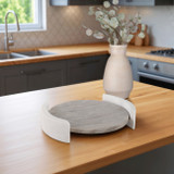 EV19399-01#14" Harding Marble Tray, Tan