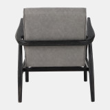 EV19566#33" Avalon Wood Accent Chair, Gray