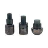 EV19434-03#S/3 6/8/9" Eden Gray Glass Vases