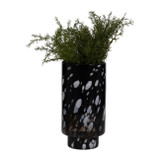 EV19437-03#13" Hennie Large Black & White Glass Vase