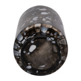 EV19437-03#13" Hennie Large Black & White Glass Vase