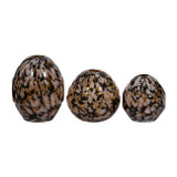 EV19438#S/3 6/7/8" Dara Amber Specked Vases