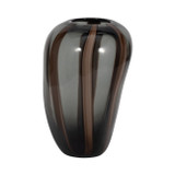 EV19445-02#11" Bayle Medium Brown Striped Glass Vase