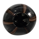 EV19445-02#11" Bayle Medium Brown Striped Glass Vase