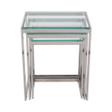 EV19496#S/3 20/22/24" Maxwell Stainless Steel Nesting Tabl