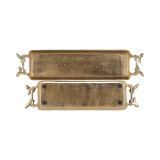 EV19503#S/2 20/26" Visby Gold Leaf Trays