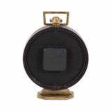 EV19505#9" Jansen Gold And Brown Desk Clock