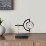 EV19507-02#7" Tia Silver Desk Clock