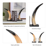 EV19510#S/2 14" Gamil Horn Bookends