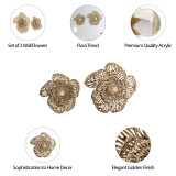 EV19530#S/2 14/18" Salma Gold Wall Flowers
