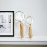 EV19550#S/2 8/10" Buford Feather Magnifyers, Gold