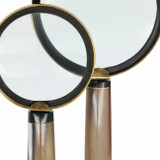 EV19554#S/2 7/9" Nilay Horn Magnifying Glass, Gold