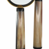 EV19554#S/2 7/9" Nilay Horn Magnifying Glass, Gold