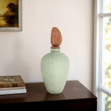 EV19605-01#12" Ethan Small Green Ecomix Vase