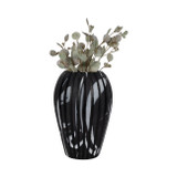 EV19643-02#19" Minerva Large Black And White Glass Vase