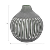 EV19645-02#12" Abbot Medium Green Glass Vase