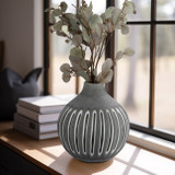 EV19645-02#12" Abbot Medium Green Glass Vase