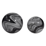 EV19702-01#S/2 5/6" Katrina Gray Swirl Spheres