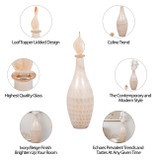 EV19703-03#23" Meira Leaf Topper Glass Bottle