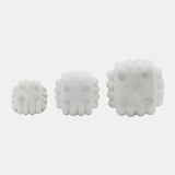 EV19778#S/3 3/4/5" Huzzah Decor Knot Object, White