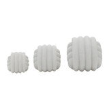 EV19778#S/3 3/4/5" Huzzah Decor Knot Object, White