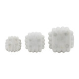 EV19778#S/3 3/4/5" Huzzah Decor Knot Object, White