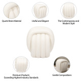 EV19779#18" Huzzah Quartz Resin Stool, White