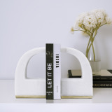 EV19793#S/2 10" Quote Bookends, White