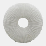 EV19797#21" Nataly Large Quartz Resin Vase, White