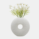 EV19797#21" Nataly Large Quartz Resin Vase, White