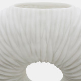 EV19797#21" Nataly Large Quartz Resin Vase, White