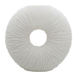 EV19797#21" Nataly Large Quartz Resin Vase, White