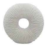 EV19797#21" Nataly Large Quartz Resin Vase, White