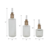 EV19471-02#S/3 10/13/17" Talis Gold Glass Bottles