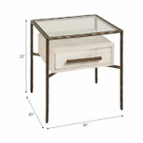 EV19671#22" Azamara Real Hide Accent Table