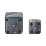 EV19825-01#S/2 3/4" Mistry Grey Marble Dice