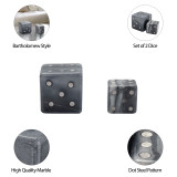 EV19825-01#S/2 3/4" Mistry Grey Marble Dice