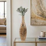 EV19826-02#28" Craighton Large Metal Leaf Vase, Gold