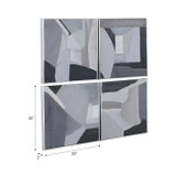 EV70317#S/4 20x20 Triana Handpainted Wall Art 
