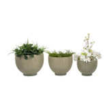 EV19847#Dempsey Green Planters - Set Of 3