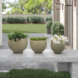 EV19847#Dempsey Green Planters - Set Of 3