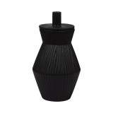 EV19871-03#Laurel Small Black Lidded Jar