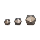 EV19877#S/3 5/6/9" Akiko Geometric Wall Bubbles, Bronze