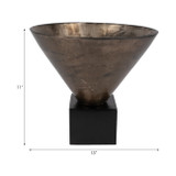 EV19881-01#13" Cassendra Small Metal Vase, Gold